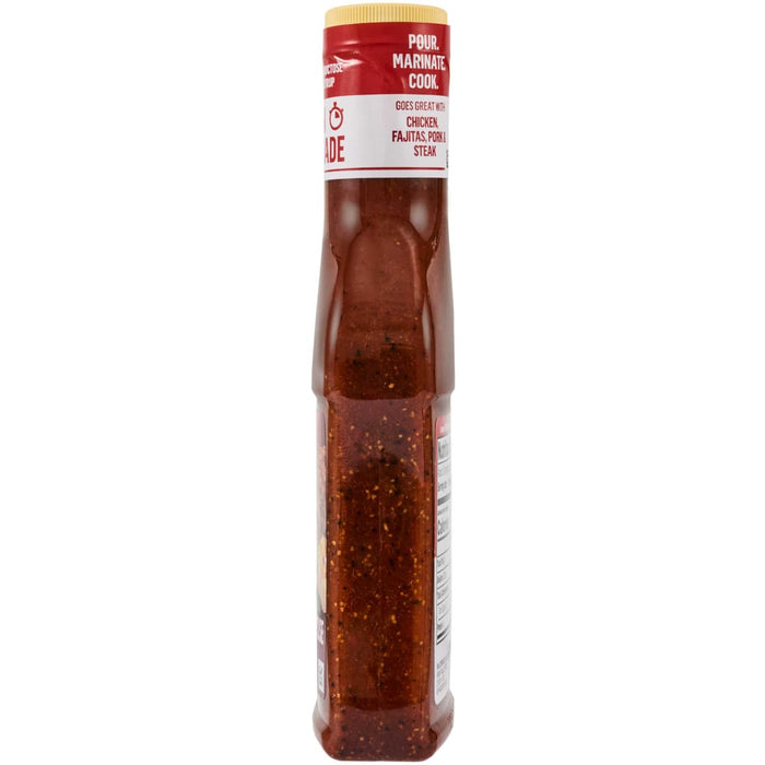 A bottle of Tajin Mild Hot Sauce is displayed.