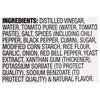 The ingredients list for Lawrys Steakhouse Marinade includes distilled vinegar, water, tomato puree, salt, spices, sugar, modified corn starch, rice flour, garlic, onion, red bell pepper, yeast extract, xanthan gum, potassium sorbate, sodium benzoate, and natural flavor.