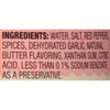 ['The ingredients for the product are listed on a pink and white label.']