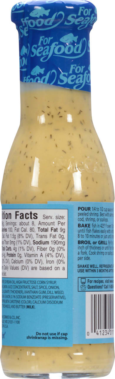 McCormick® Golden Dipt® Lemon Butter Dill Sauce, 8.4 oz