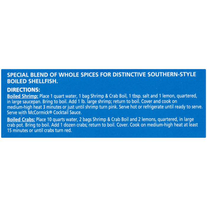 McCormick® Golden Dipt® Shrimp & Crab Boil Spice, 3 oz