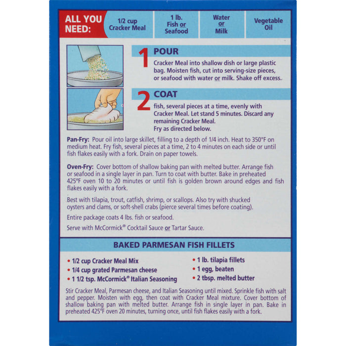 McCormick® Golden Dipt® Cracker Meal Seafood Fry Mix, 10 oz