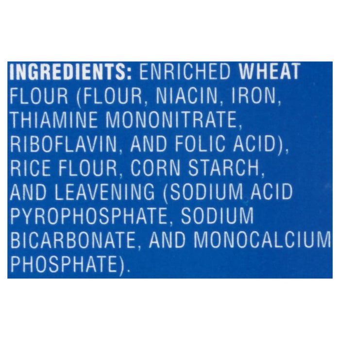 A blue box with the ingredients for a product listed in white text.
