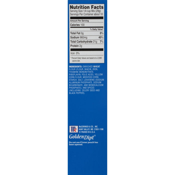 McCormick® Golden Dipt® Fish 'n Chips Seafood Batter Mix, 10 oz