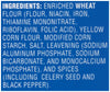 ['A list of ingredients for a product made with enriched wheat flour.']