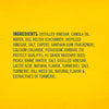 The ingredients list for Frenchs Cream Dill Pickle Mustard 1.7 Oz is displayed in blue text against a bright yellow background.