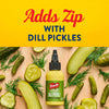 French's Dill Pickle Mustard Spread is showcased with fresh dill and pickles, emphasizing its zesty flavor.