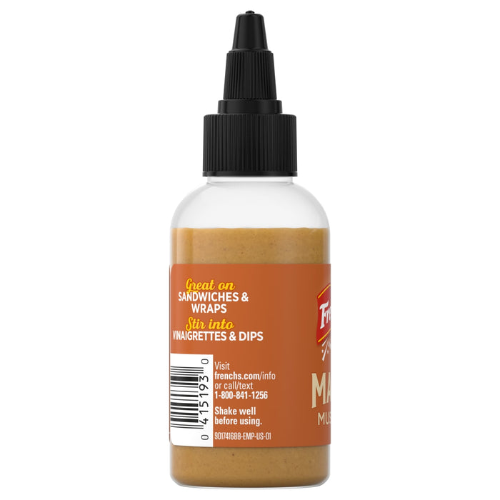 ["A bottle of French's Honey Mustard."]