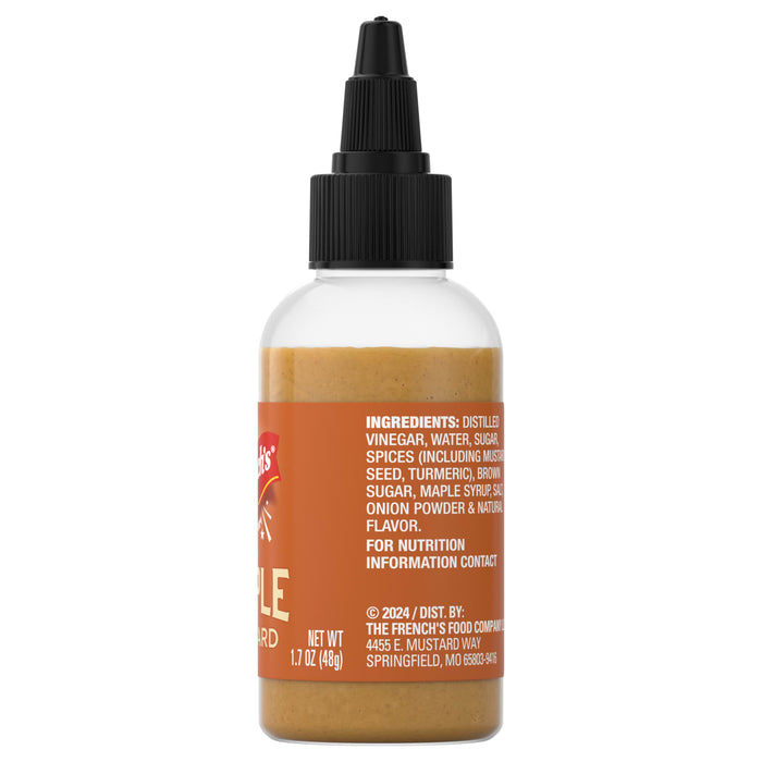 ["A bottle of French's Maple Mustard."]