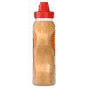 A clear plastic squeeze bottle of French'S Honey Dijon Mustard Gluten Free with a red flip-top cap, showing the light brown, grainy mustard inside and a partial nutrition label on the side.