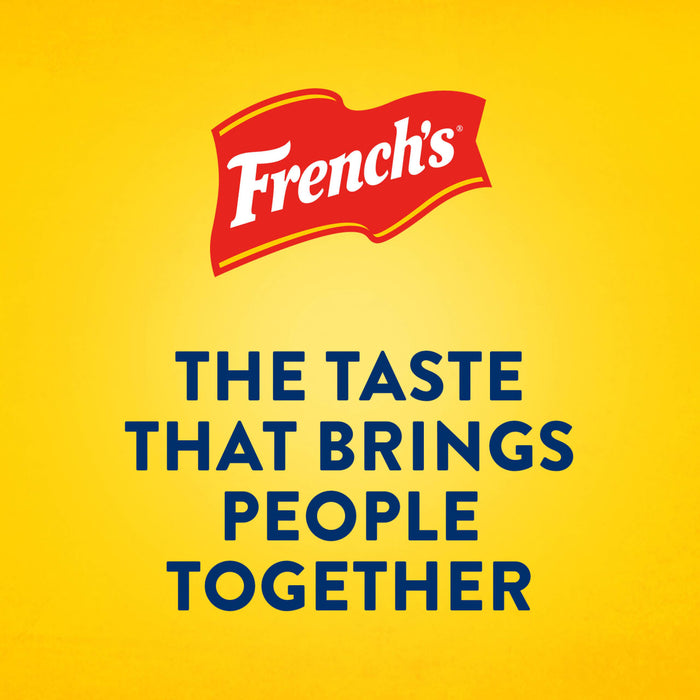 A graphic illustration featuring the Frenchs logo above the slogan THE TASTE THAT BRINGS PEOPLE TOGETHER for Frenchs Brown Honey Dijon Mustard 12 Oz.