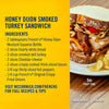 This recipe infographic for a Honey Dijon Smoked Turkey Sandwich features Frenchs Brown Honey Dijon Mustard 12 Oz as a key ingredient for a quick and flavorful meal.