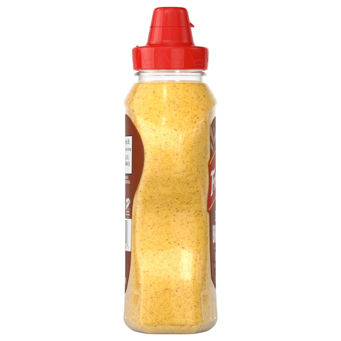 A bottle of French's Stone Ground Dijon Mustard is displayed.