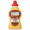 The back of a Frenchs Brown Spicy Brown Mustard 12 Oz bottle shows its nutrition facts, ingredients, and company details