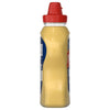 A clear plastic squeeze bottle of Frenchs Beige Dijon Chardonnay Mustard 12 Oz with a black cap is shown against a white background.