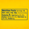 The nutrition facts label for Frenchs Beige Dijon Chardonnay Mustard 12 Oz, showing that one serving has 5 calories.