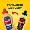 An informational image shows two different packaging designs for Frenchs Beige Dijon Chardonnay Mustard 12 Oz, with the text Packaging May Vary to alert customers to the updated look.