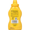 ["A bottle of French's Yellow Mustard with nutrition facts and ingredients listed."]