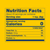 ['Nutrition facts label for a product with 0 calories per serving.']