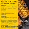 ["A recipe for Mustard Beer Basted Sausages &amp; Onions from McCormick and French's."]