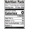 ['Nutrition facts label for a product with 0 calories per serving.']
