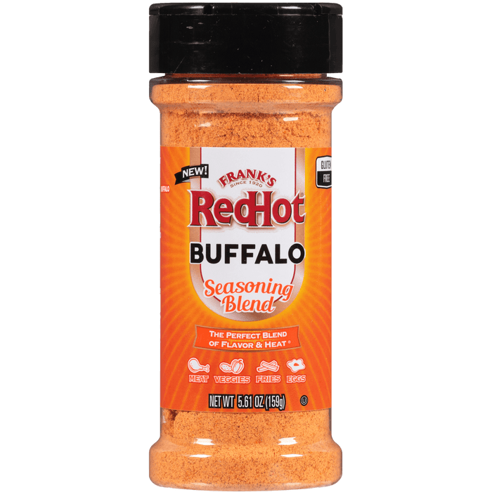 A bottle of Frank's RedHot Buffalo Seasoning Blend.