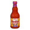["A bottle of Frank's RedHot Wings Garlic Buffalo sauce."]