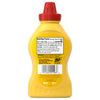 The image shows the back of a yellow French'S Creamy Yellow Mustard 12 Oz bottle with a red cap, displaying its nutrition facts, ingredients, and barcode.