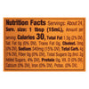 ['Nutrition facts label for a product with 30 calories per serving.']