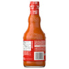The back of a glass bottle of Franks Red Hot Regular Wing Hot Sauce Hot 12 Oz displays the nutritional information, ingredients, and recipe suggestions for Nashville Hot Wings.