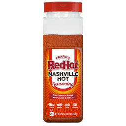 ["A container of Frank's RedHot Nashville Hot Seasoning."]