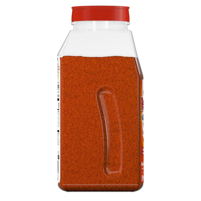 ['A glass jar of McCormick Grill Mates Montreal Steak Seasoning.']