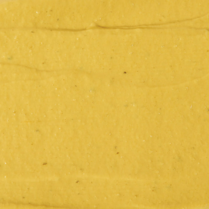 ['A close-up of a smooth, yellow sauce.']
