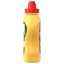 A green Frenchs Dill Pickle Sandwich Spread Regular Inverted Squeeze Bottle Rp 12 Oz stands upright, showing its label and beige cap