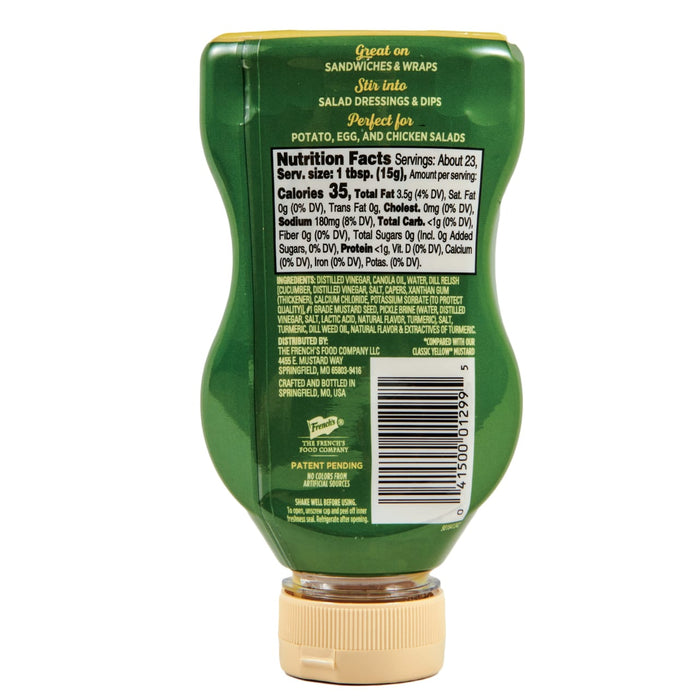 ["A bottle of French's Classic Yellow Mustard."]