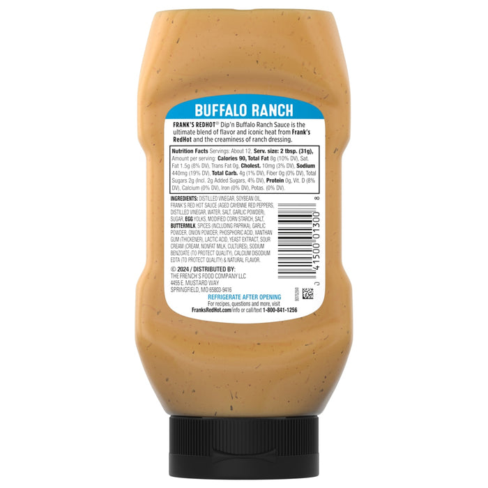 Frank's RedHot® Buffalo Ranch Dip'N Sauce, 12 fl oz