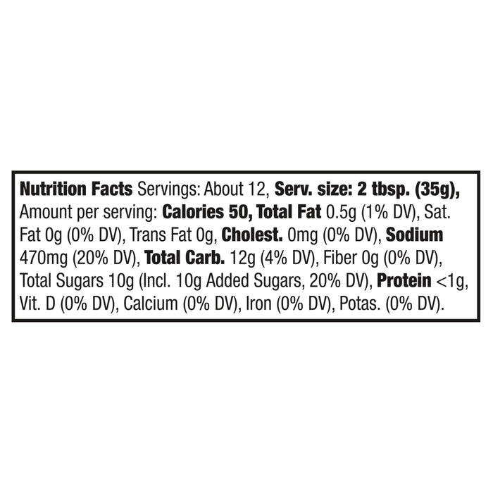 ['Nutrition facts label for a product with 50 calories per serving.']