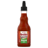 ["A bottle of Frank's RedHot Sriracha Squeeze sauce."]