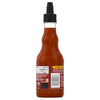 ["A bottle of Frank's RedHot Squeeze Hot Honey Sauce with nutrition facts and usage tips on the label."]