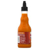 ["A bottle of Frank's RedHot Squeeze Creamy Buffalo Sauce with tips and tricks on the label."]