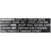 The ingredients list includes distilled vinegar, water, molasses, sugar, salt, spices, citric acid, anchovy (fish), celery seed, natural flavor (contains soy), xanthan gum (thickener), garlic powder, and tamarind extract.