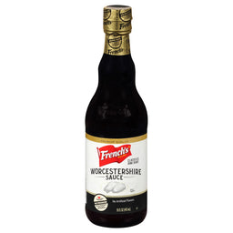 ["A bottle of French's Worcestershire Sauce."]