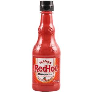 A bottle of Frank's RedHot Original Cayenne Pepper Sauce.