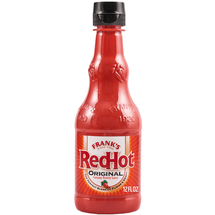 A bottle of Frank's RedHot Original Cayenne Pepper Sauce.