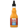 A bottle of Franks RedHot Squeeze Burger Sauce is displayed.