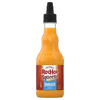 A bottle of Franks RedHot Squeeze Burger Sauce is displayed.