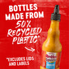 A bottle of Franks RedHot Squeeze Burger Sauce made from 50% recycled plastic.