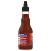 A bottle of Franks RedHot Squeeze Korean BBQ Sauce with tips and tricks on the label.