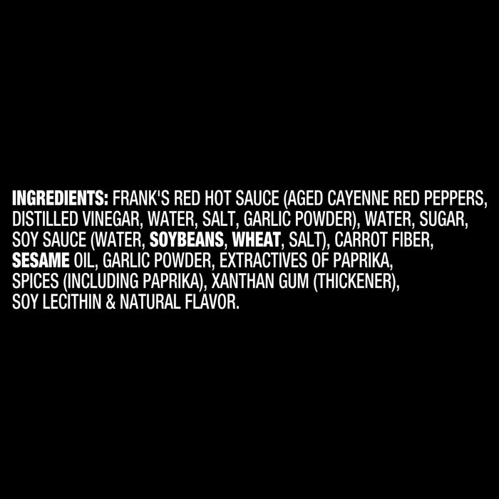 Franks Red Hot Sauce ingredients list.