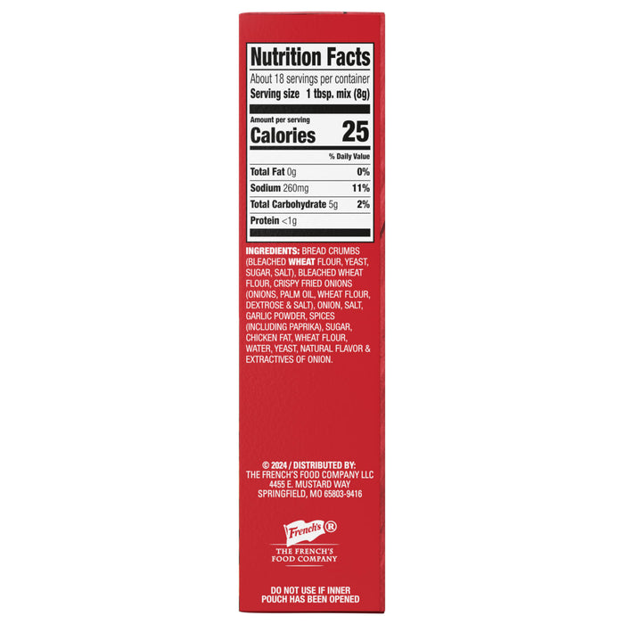 French's® Crispy Fried Onions Seasoned Coatings Mix, 5 oz